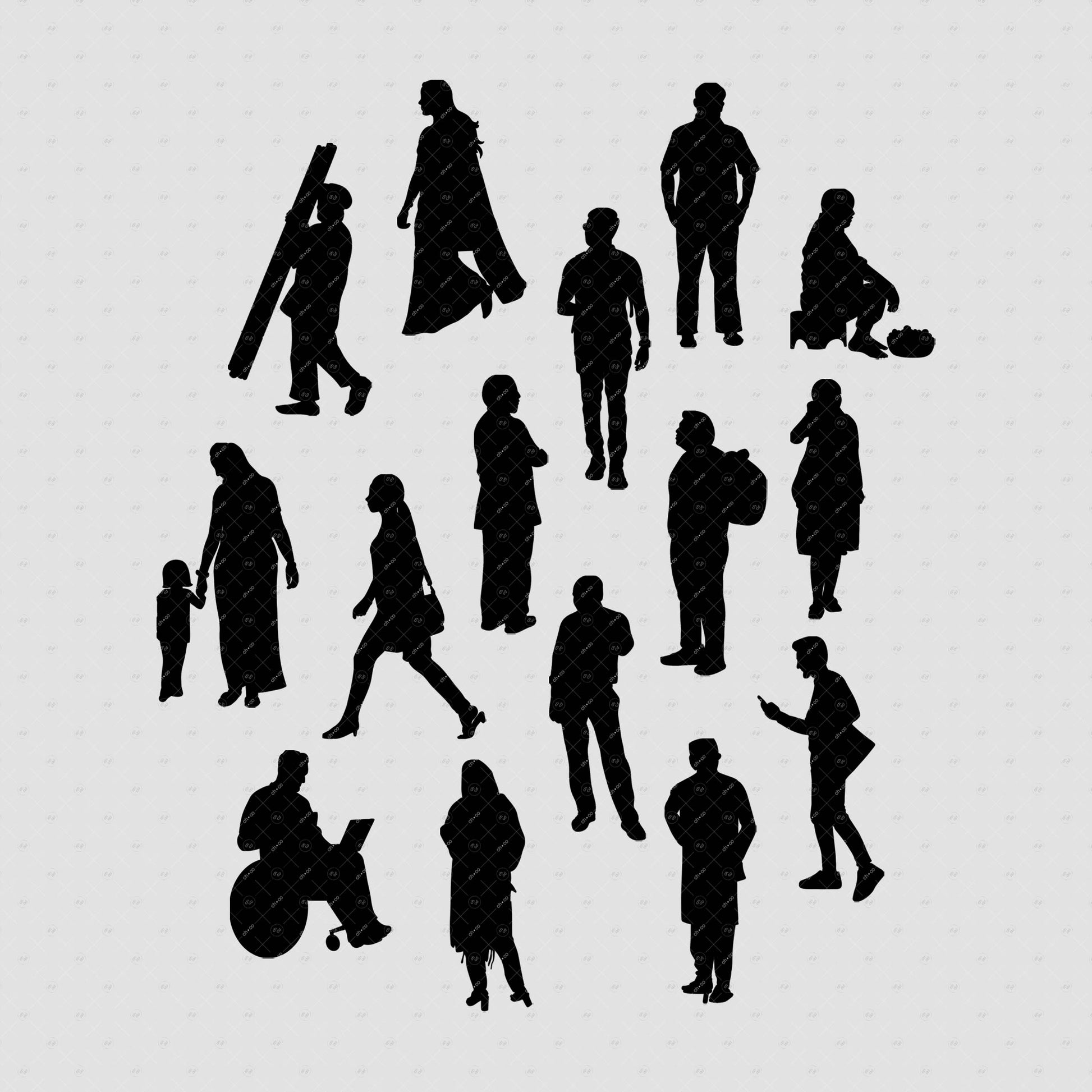 Indian-People-Photoshop-Brush-Pack-Everyday-Figures-for-Architecture