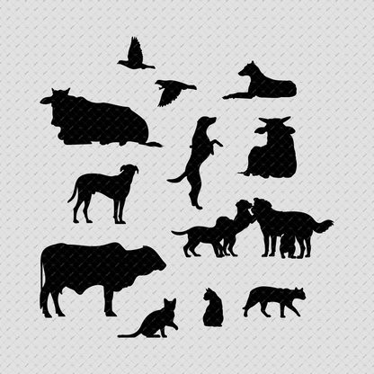 Indian-Street-Animals-Elevation-Photoshop-brush-presets-Stray-dogs-cats-cows