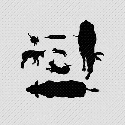 Indian-Street-Animals-PNG–Vector-brush-silhoutte-Dogs-Cats-Cows-top-view-plan-Architecture