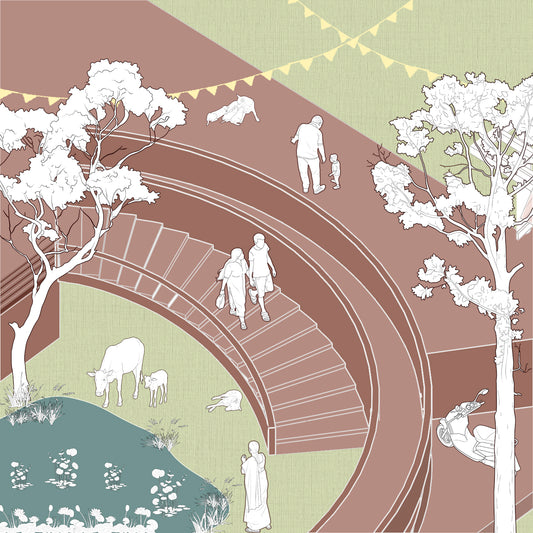 Indian-Street-Animals-PNG–Vector-cutout-Dogs-Cats-Cows-top-isometric-view-Architecture