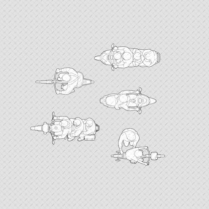 Indian-Vehicles-people-Cutouts–Scooter-bicycle-top-view-plan-Vector-PNG-Architecture