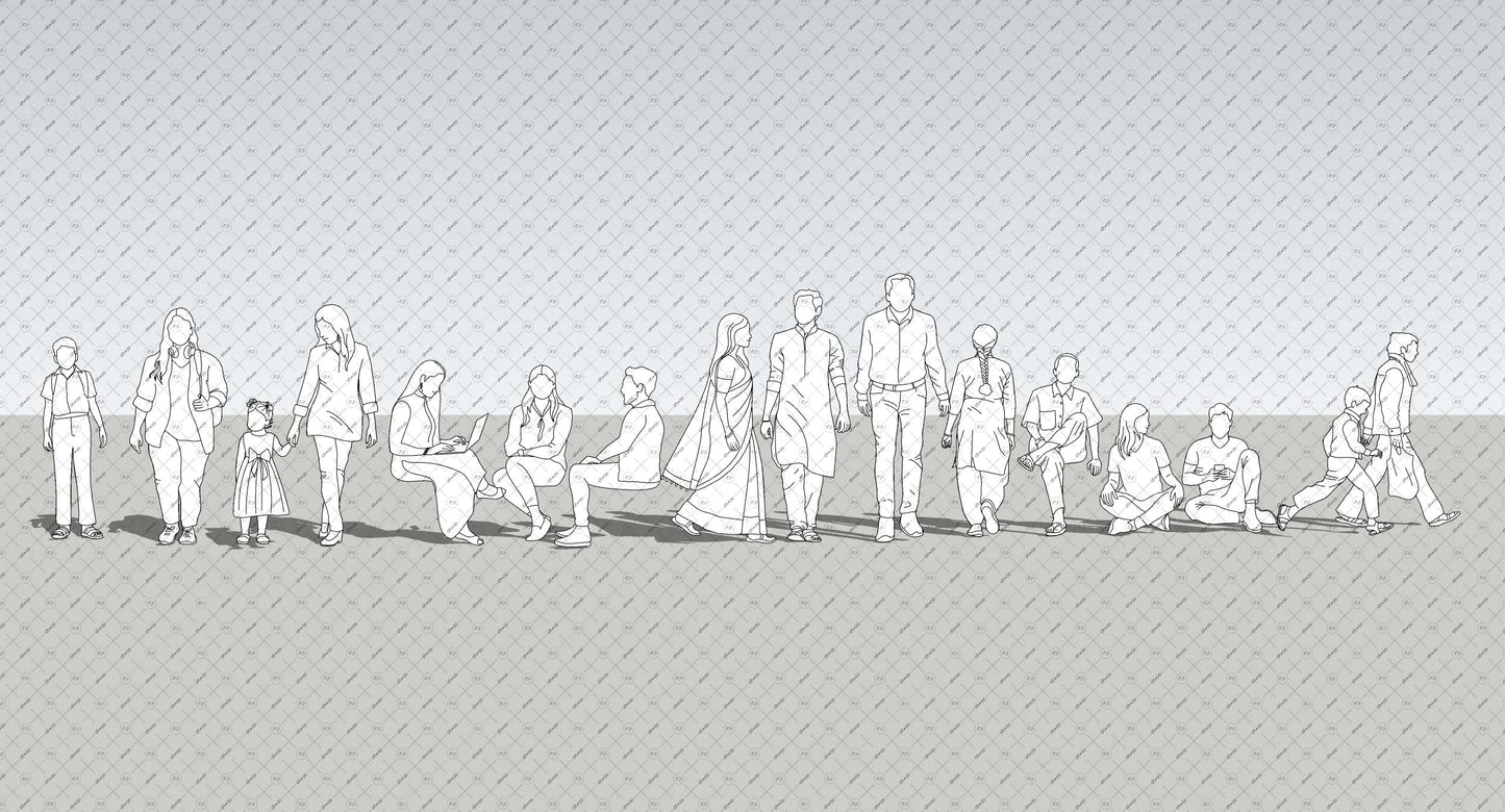 Indian-people-architecture-sketchup-2D-faceme-component-pack-characters-of-context