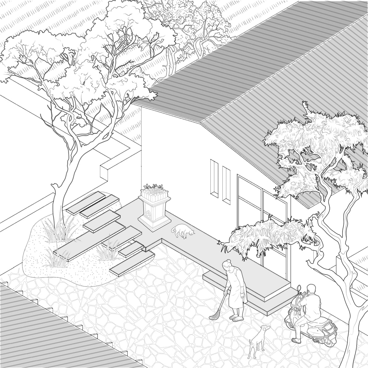 Indian-tree-elevation-top-view-vector-cutout-PNG-architecture
