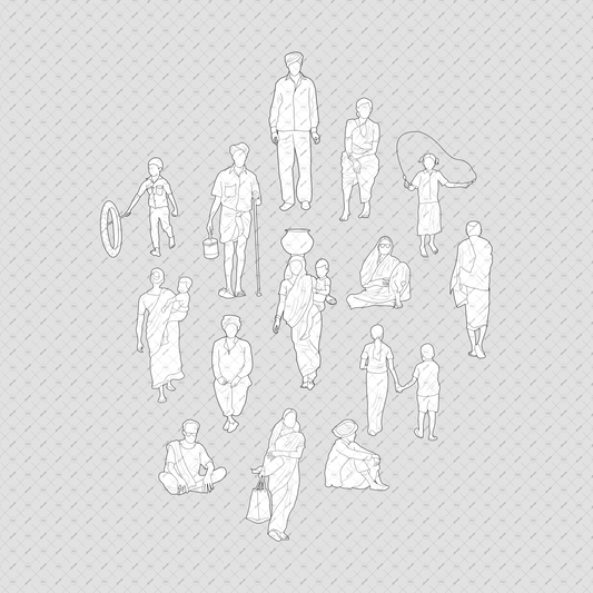 Rural-Indian-People-Vector-PNG-Cutout